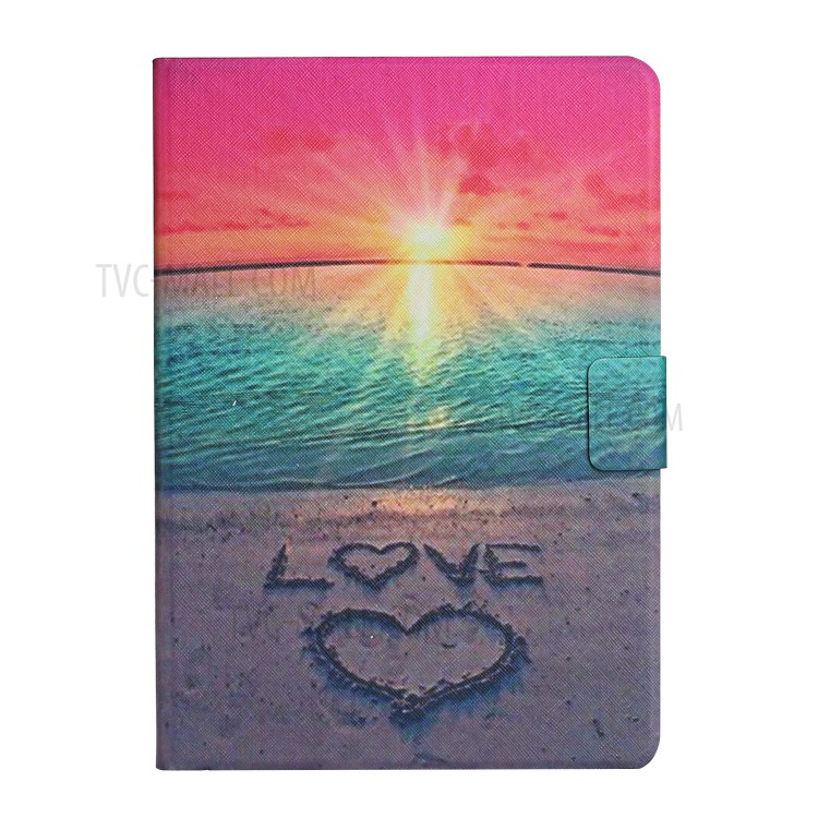 Pattern Printing Card Slots Stand Flip Leather Protective Cover for iPad Pro 11-inch (2020)/(2018) - Seaside Love-2