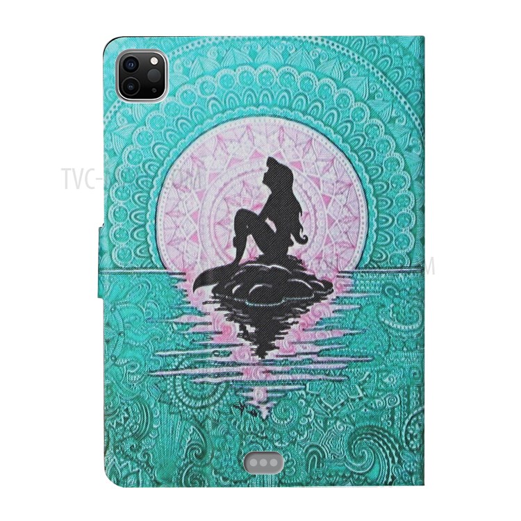 Pattern Printing Card Slots Stand Flip Leather Protective Cover for iPad Pro 11-inch (2020)/(2018) - Girl-3