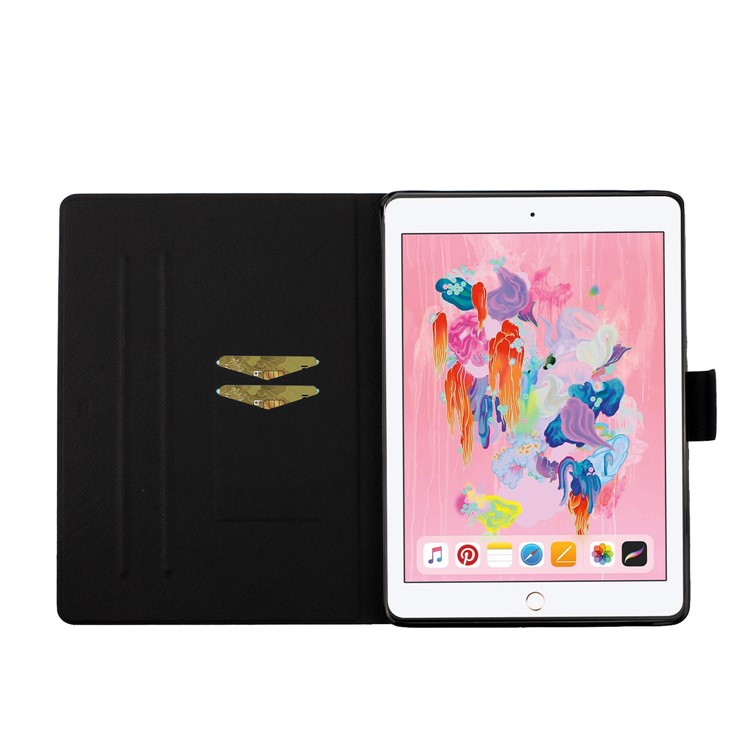 Impresión De Patrones Con Tragamonedas De Tarjetas Funda De Cuero Para IPad Air (2013) / IPad Air 2 / IPad 9.7-Inch (2017) / (2018) - Amarillo-7