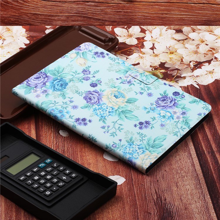 Flower Pattern Printing Card Holder Stand Tablet Cover Case for iPad 10.2 (2019)/Pro 10.5-inch (2017)/Air 10.5 inch (2019) - Vivid Flower-8