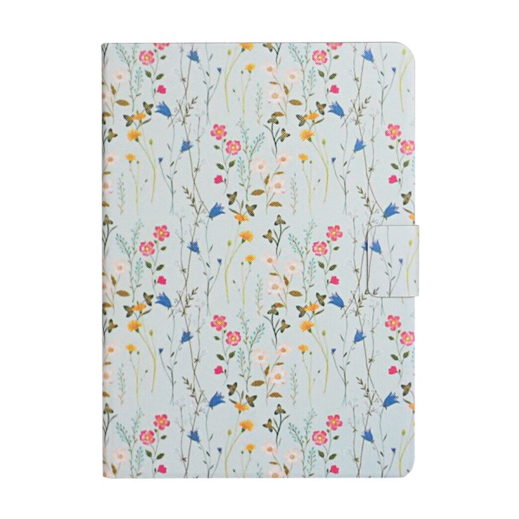 Flower Pattern Printing Card Holder Stand Tablet Cover Case for iPad 10.2 (2020)(2019)/Pro 10.5-inch (2017)/Air 10.5 inch (2019) - Red Flower-2
