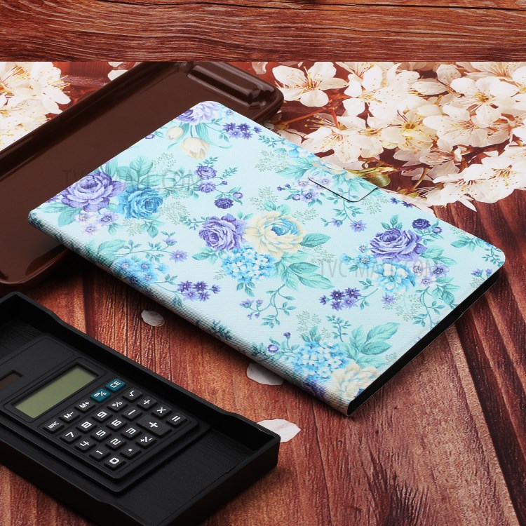 Flower Pattern Printing Card Holder Stand Tablet Shell for iPad mini (2019) 7.9 inch/4/3/2/1 - Vivid Flower-8