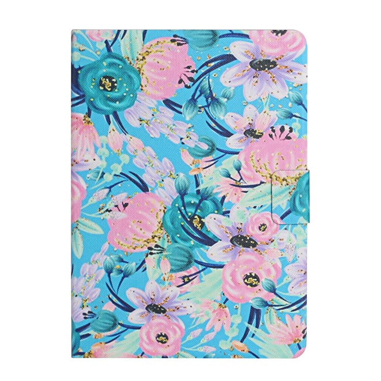 Flower Pattern Printing Card Holder Stand Tablet Shell for iPad mini (2019) 7.9 inch/4/3/2/1 - Pink Flower-2