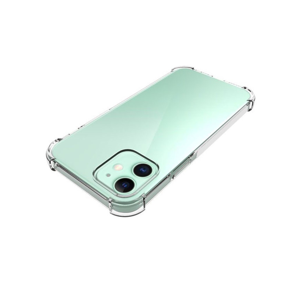 Caixa Esbelta Transparente de Cristal TPU Para Iphone 12/12 Pro 6,1 Polegadas, Cantos à Prova de Choques Anti-deslizamento de Proteção de Telefone