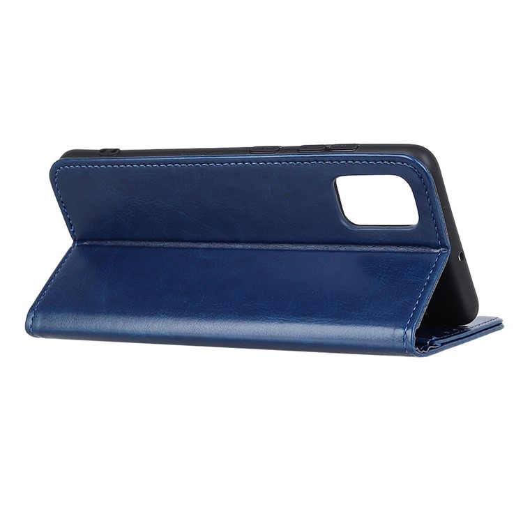 Crazy Horse Texture Leather Wallet Phone Shell for iPhone 12 Pro/12 Max 6.1 inch - Blue-4