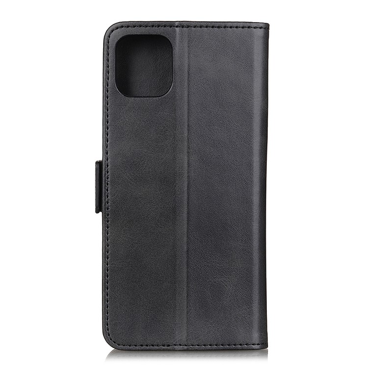 Magnetic Double Clasp Leather Shell for iPhone 12 Pro/12 Max 6.1 inch - Black-2