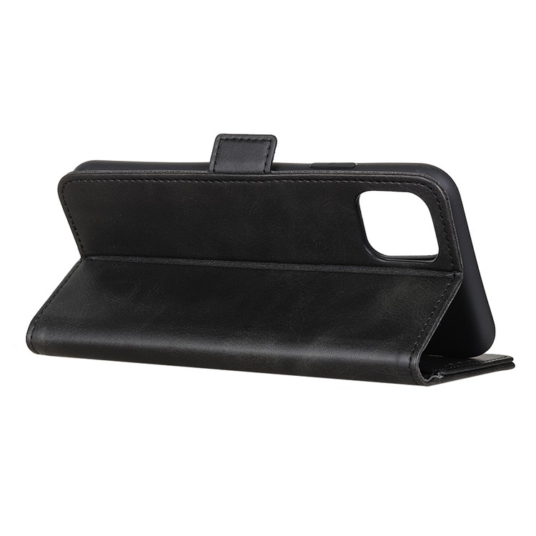 Magnetic Double Clasp Leather Shell for iPhone 12 Pro/12 Max 6.1 inch - Black-3