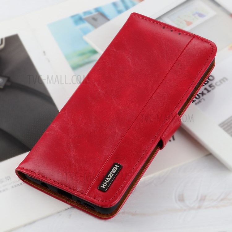 PU Leather Wallet Stand Phone Cover for iPhone 12 Max/12 Pro 6.1 inch - Red-9