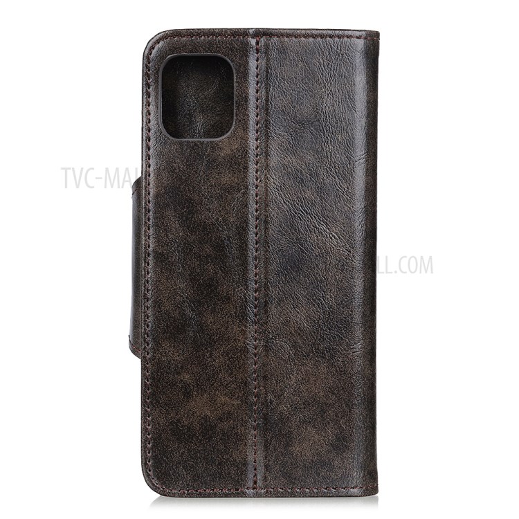 Auto-absorbed Wallet Leather Phone Case for Apple iPhone 12 Max 6.1/12 Pro 6.1 inch - Coffee-2