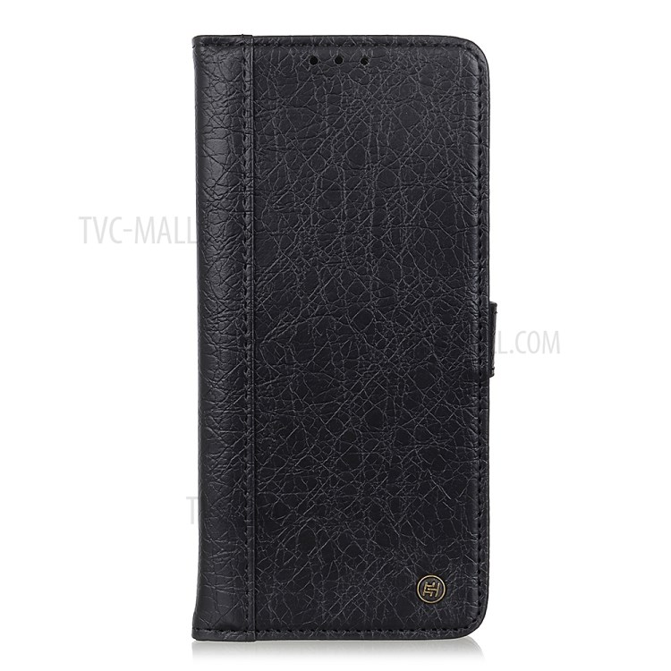 Rhino Grain Wallet Stand PU Leather Case for iPhone 12 Max/12 Pro 6.1 inch - Black-2