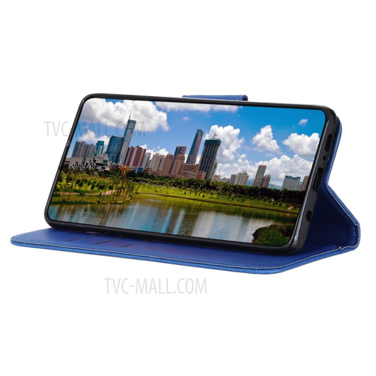 Litchi Skin Leather Magnetic Cover for iPhone 12 Pro 6.1 inch/12 Max 6.1 inch - Blue-3