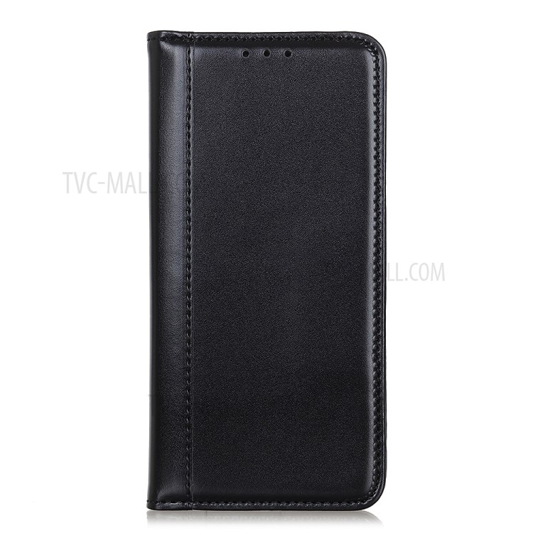 Auto-absorbed Split Leather Shell for iPhone 12 Pro 6.1 inch/12 Max 6.1 inch - Black-6