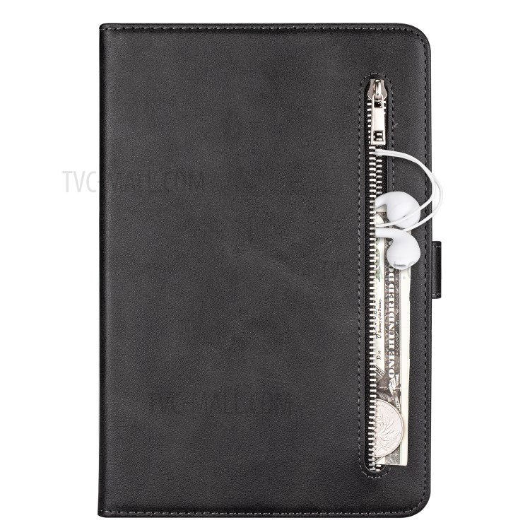 Zipper Pocket with Wallet Leather Tablet Protective Cover for iPad mini (2019) 7.9 inch/4/3/2/1 - Black-3