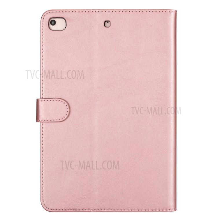 Zipper Pocket with Wallet Leather Tablet Protective Cover for iPad mini (2019) 7.9 inch/4/3/2/1 - Rose Gold-2