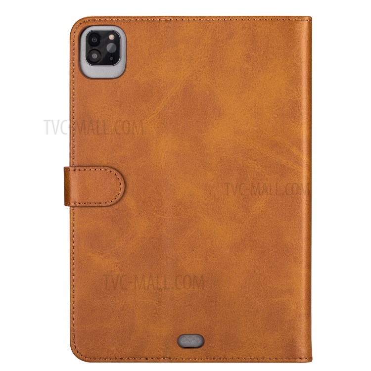Couverture Tablette En Cuir De Poche À Fermeture Éclair Pour IPad Pro 12,9 Pouces (2020) / (2018) - Marron-2