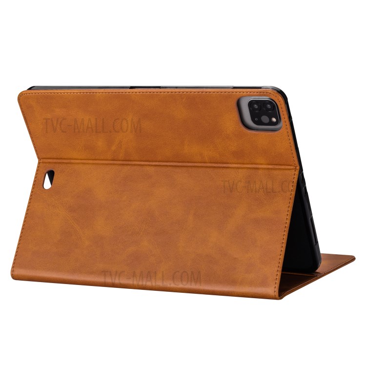 Couverture Tablette En Cuir De Poche À Fermeture Éclair Pour IPad Pro 12,9 Pouces (2020) / (2018) - Marron-6