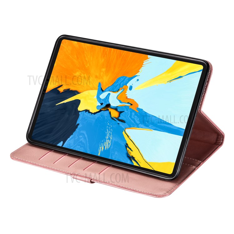 Zipper Pocket Leather Tablet Cover for iPad Pro 12.9-inch (2020)/(2018) - Rose Gold-6