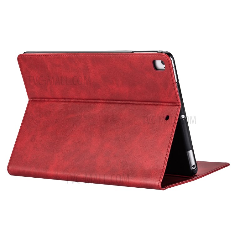 Zipper Pocket Wallet Stand Leather Tablet Protective Case Cover for iPad 10.2 (2019)/iPad Air 10.5-inch (2019) - Red-6