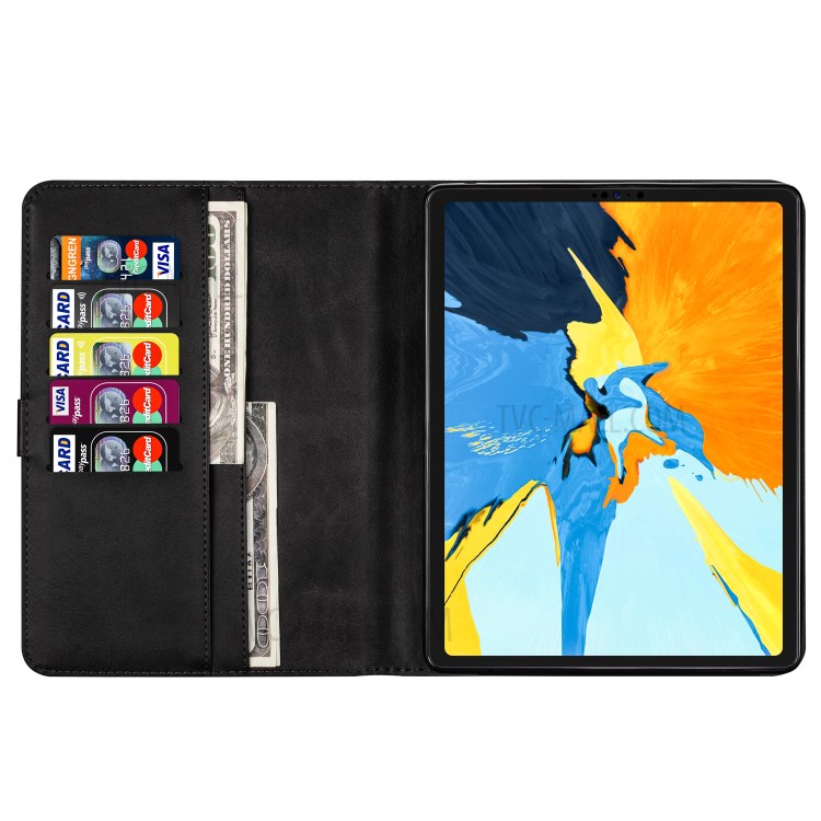 Zipper Pocket Wallet Stand Leather Tablet Protective Case Cover for iPad Pro 11-inch (2018)/iPad Pro 11-inch (2020) - Black-4