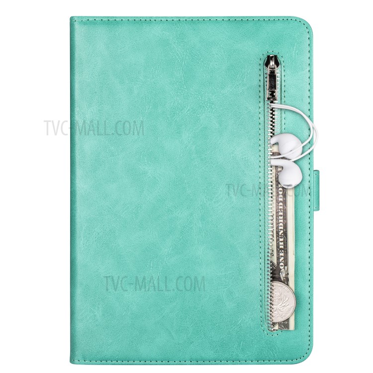 Zipper Pocket Wallet Stand Leather Tablet Protective Case Cover for iPad Pro 11-inch (2018)/iPad Pro 11-inch (2020) - Green-6