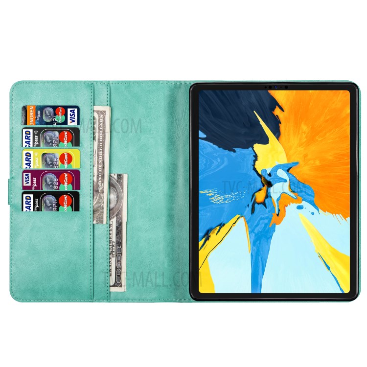 Zipper Pocket Wallet Stand Leather Tablet Protective Case Cover for iPad Pro 11-inch (2018)/iPad Pro 11-inch (2020) - Green-7