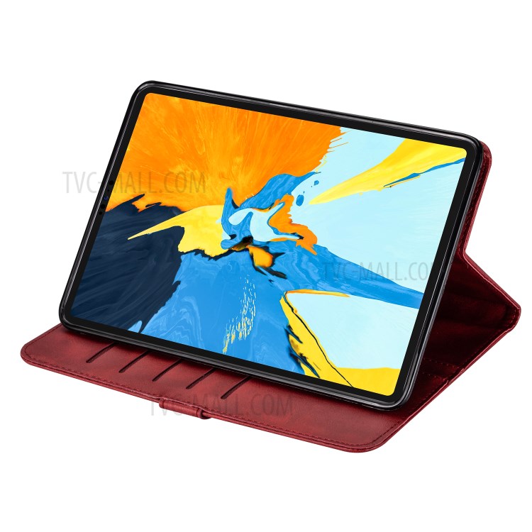 Zipper Pocket Wallet Stand Leather Tablet Protective Case Cover for iPad Pro 11-inch (2018)/iPad Pro 11-inch (2020) - Red-5