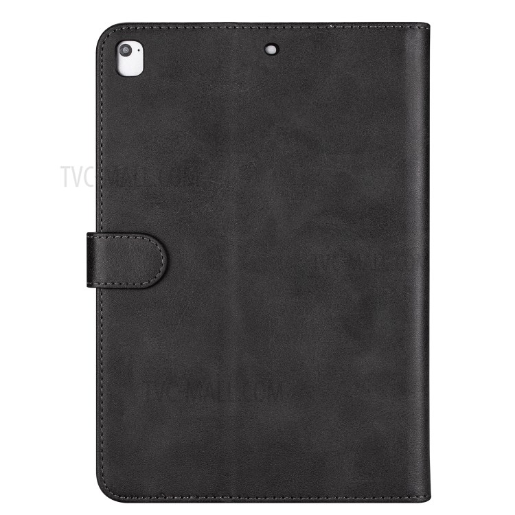Zipper Pocket Leather Tablet Stylish Cover for iPad Air 2/(2013)/iPad 9.7-inch (2017)/(2018) - Black-2