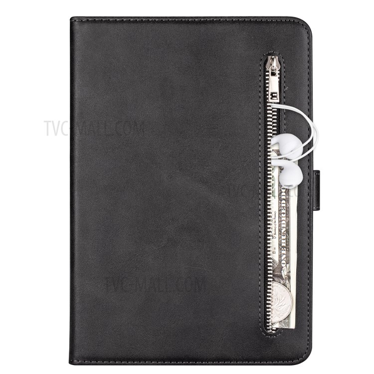 Zipper Pocket Leather Tablet Stylish Cover for iPad Air 2/(2013)/iPad 9.7-inch (2017)/(2018) - Black-3