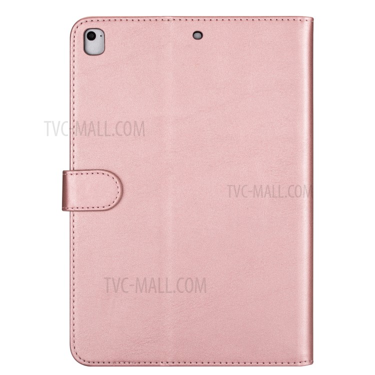 Zipper Pocket Leather Tablet Stylish Cover for iPad Air 2/(2013)/iPad 9.7-inch (2017)/(2018) - Rose Gold-2