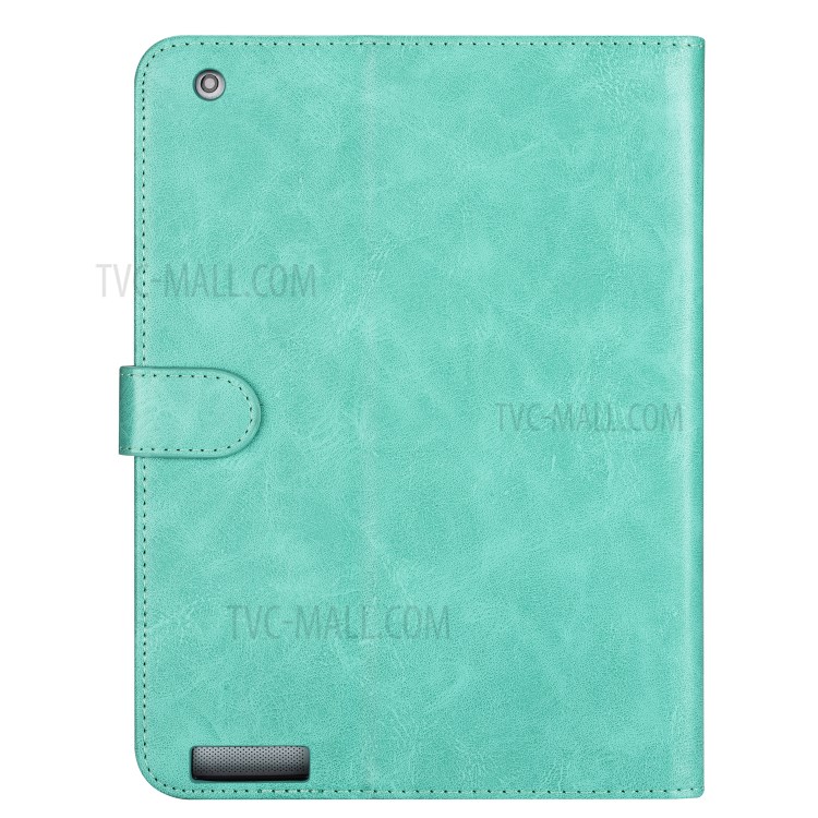 Zipper Pocket Wallet Stand Leather Tablet Protective Cover for iPad 2/3/4 - Green-5