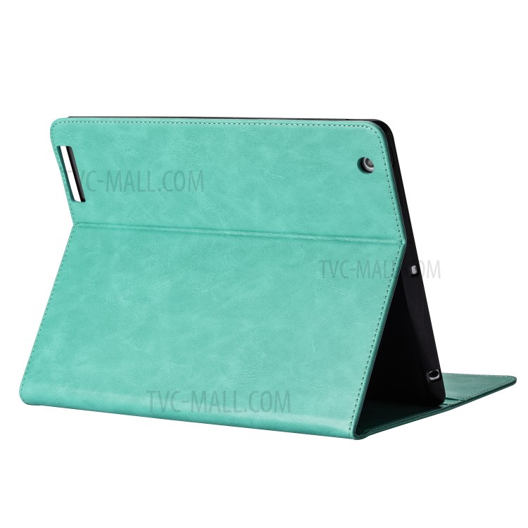 Zipper Pocket Wallet Stand Leather Tablet Protective Cover for iPad 2/3/4 - Green-8