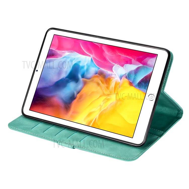 Zipper Pocket Wallet Stand Leather Tablet Protective Cover for iPad 2/3/4 - Green-9