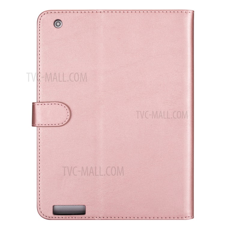 Zipper Pocket Wallet Stand Leather Tablet Protective Cover for iPad 2/3/4 - Rose Gold-2