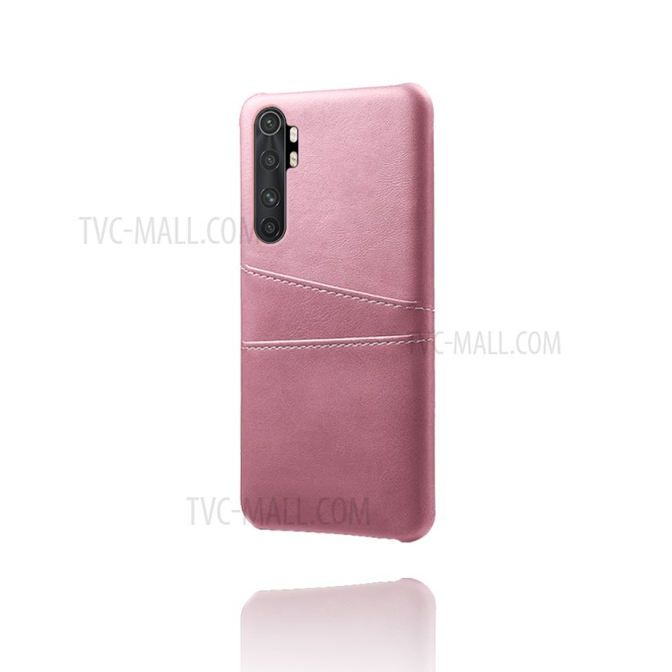 KSQ Double Card Slots PU Leather Coated PC Stylish Case for Xiaomi Mi Note 10 Lite - Rose Gold-5