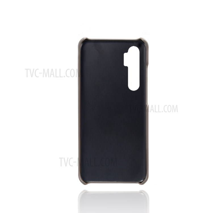 KSQ Double Card Slots PU Leather Coated PC Stylish Case for Xiaomi Mi Note 10 Lite - Grey-3
