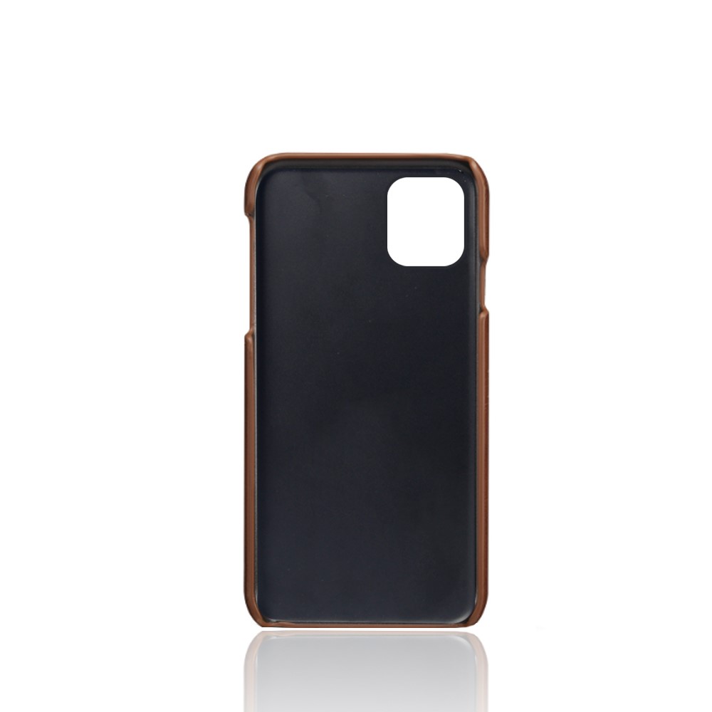 KSQ PU Leather Coated PC Shell with Double Card Slots for iPhone 12 Pro Max 6.7 inch - Coffee-3