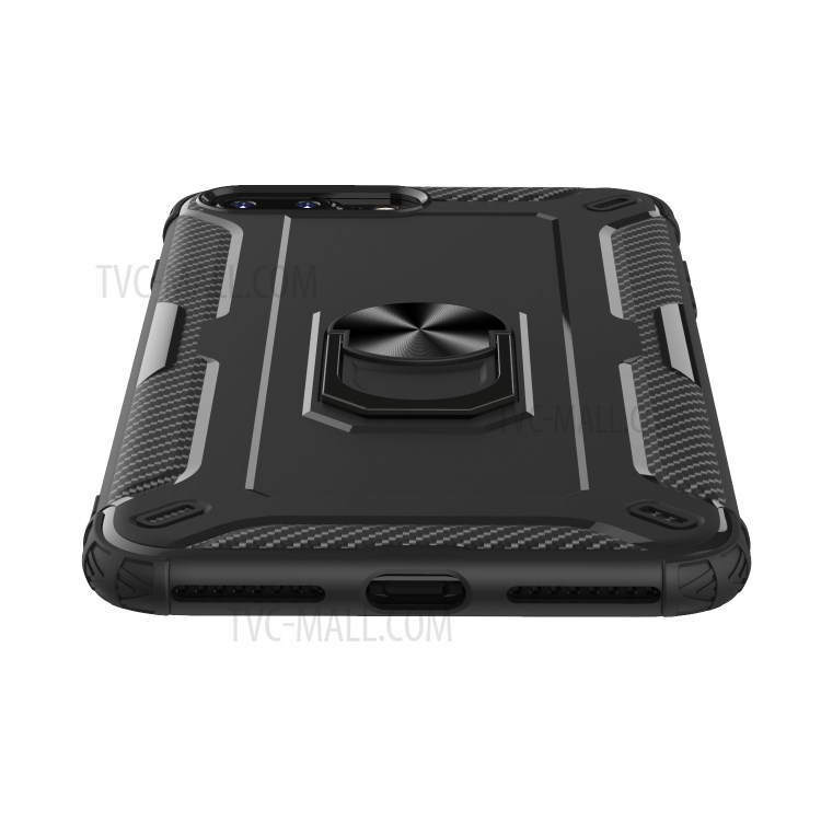 Finger Ring Kickstand Shock-resistant TPU Protective Cover for iPhone 8 Plus/7 Plus 5.5 inch - Black-3