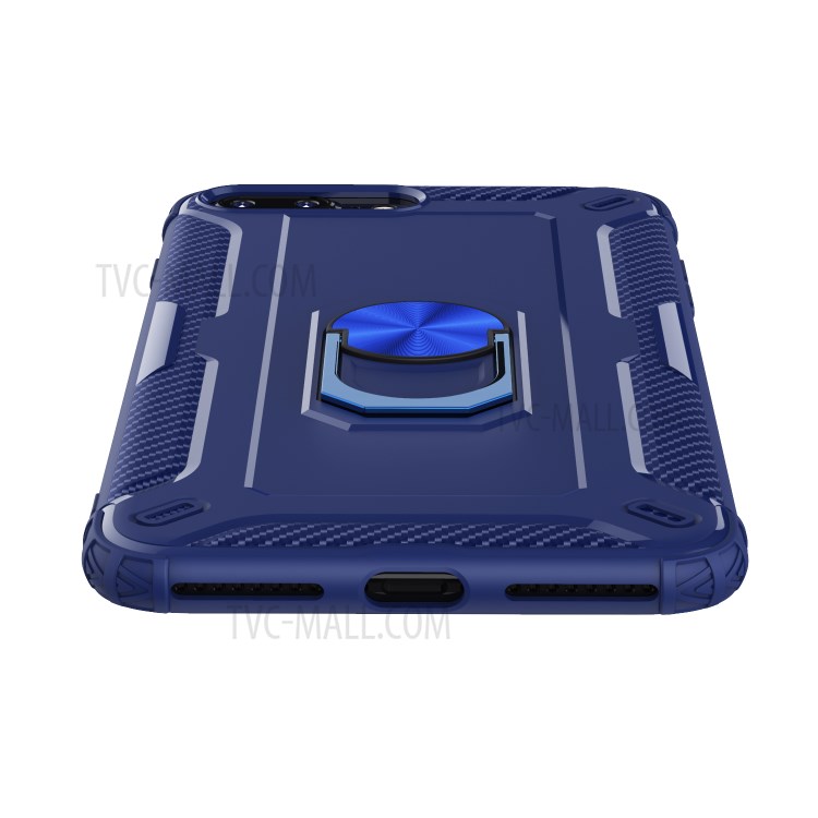 Finger Ring Kickstand Shock-resistant TPU Protective Cover for iPhone 8 Plus/7 Plus 5.5 inch - Blue-3