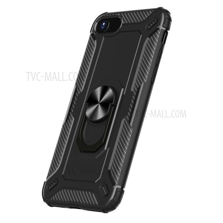 Kickstand Finger Ring TPU Case for iPhone 7/8/SE (2nd Generation) - Black-2