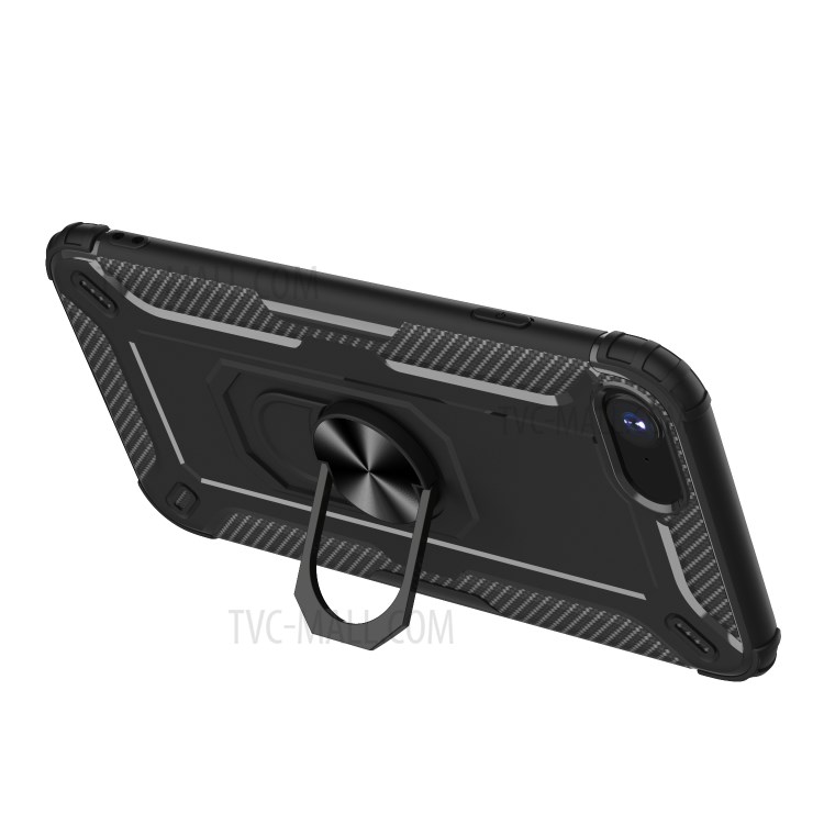 Kickstand Finger Ring TPU Case for iPhone 7/8/SE (2nd Generation) - Black-4