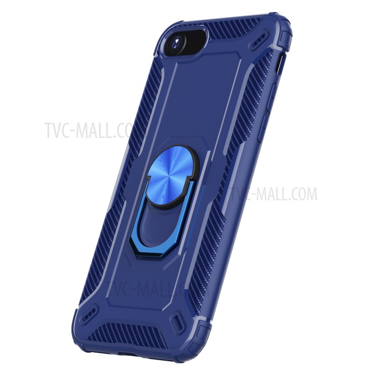 Kickstand Finger Ring TPU Case for iPhone 7/8/SE (2nd Generation) - Blue-2