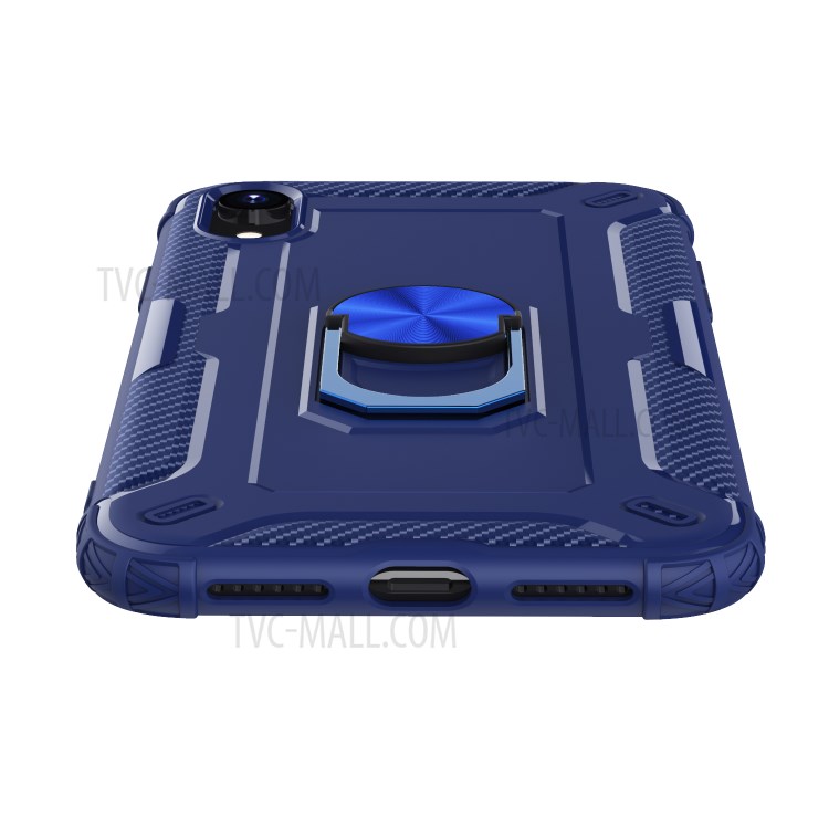 Finger Ring Kickstand Shock-resistant TPU Protective Phone Cover for iPhone XR 6.1-inch - Blue-3