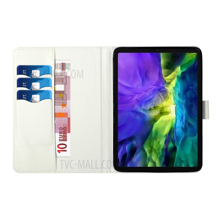 Light Spot Decor Pattern Printing Stand Leather Tablet Case for iPad Pro 11-inch (2020)/(2018) - Dream Catcher-11