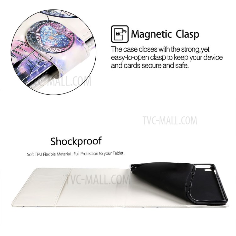 Light Spot Decor Pattern Printing Stand Leather Tablet Case for iPad Pro 11-inch (2020)/(2018) - Dream Catcher-4