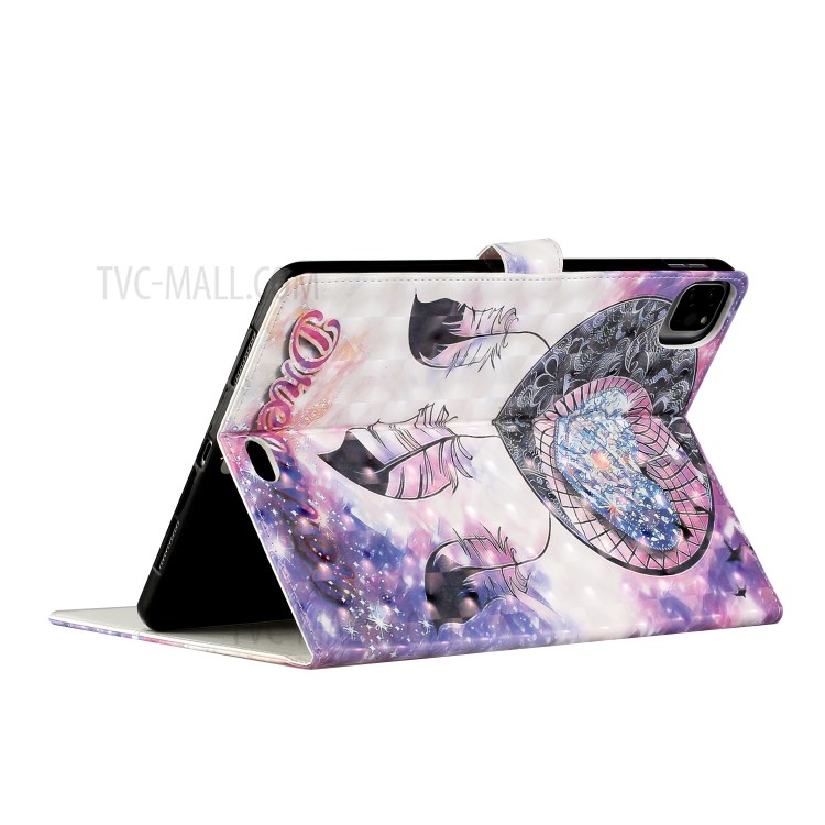 For iPad Pro 11-inch (2022) / (2021) / (2020) Light Spot Decor Pattern Printing Stand Leather Tablet Case - Dream Catcher-7