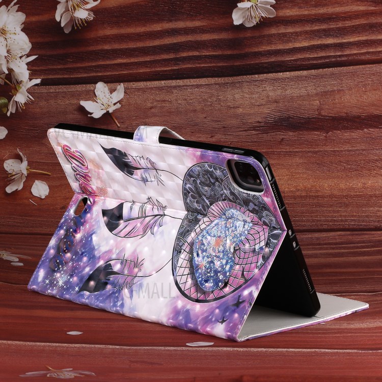 For iPad Pro 11-inch (2022) / (2021) / (2020) Light Spot Decor Pattern Printing Stand Leather Tablet Case - Dream Catcher-8