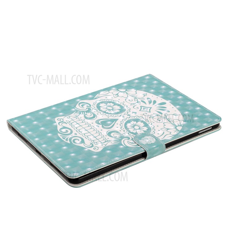 Light Spot Decor Pattern Printing Stand Leather Tablet Case for iPad Pro 11-inch (2020)/(2018) - Skull-6
