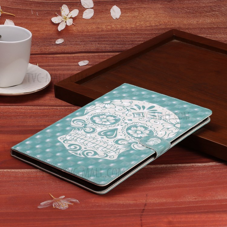 Light Spot Decor Pattern Printing Stand Leather Tablet Case for iPad Pro 11-inch (2020)/(2018) - Skull-9