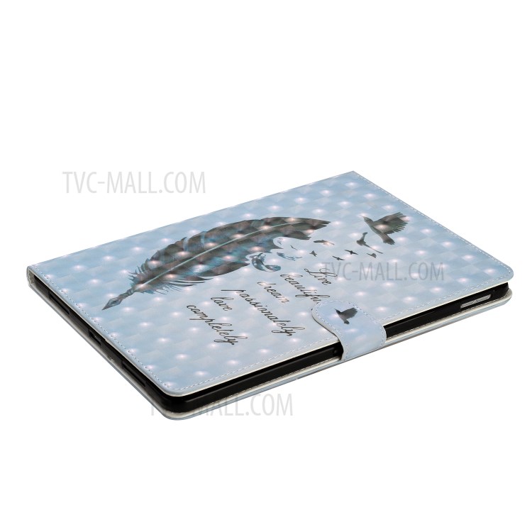 Light Spot Decor Pattern Printing Stand Leather Tablet Case for iPad Pro 11-inch (2020)/(2018) - Feather/Birds-6