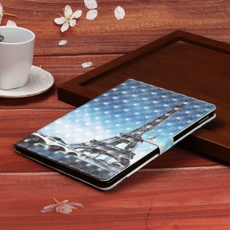 Light Spot Decor Pattern Printing Stand Leather Tablet Case for iPad Pro 11-inch (2020)/(2018) - Tower-9